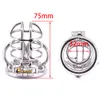 Novelty Male Cock Cage Stainless Steel Penisring Scrotum Restraints Gear Devices with Stealth Lock Metal Balls Locking Ring Sex4974289 Best quality