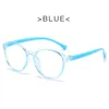 Nya Anti Blue Light Barnglasögon Partihandel Modig Liten Rund Ram Ljus Och Bekväm Flat Lens Student Online Class Glasses
