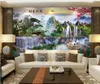 Individuelle Fototapeten für Wände 3d Wand chinesische pastorale Landschaft schöne Wasserfall Malerei Raum TV Sofa lebt Papier Hintergrund Wand