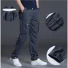 Spring Autumn Cargo Casual Mens Baggy Regular Cotton Trousers Male Combat Tactical Pants Multi Pockets