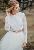 Simple Cheap Wedding Dresses A Line Bridal Gowns Scoop Neck Wedding Gowns Country Style Short Sleeveless 2 pcs Skirt