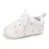 6 colors Baby Shoes Newborn Boys Girls Heart Star Pattern First Walkers Kids Toddlers Lace Up PU Sneakers 0-18 Months1