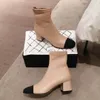 2020 Ny designer europeisk stil kvinna skor, damer'shoes, martin stövlar, mode stövlar, sexiga stövlar sömmar äkta läder gummi botten