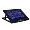 IJs Coorel Laptop Koeler Zes Koelventilator en 2 USB-poorten Cool Pad Notebook Stand met Licht LCD-scherm voor 13-16 inch