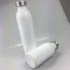 DIY 승화 20oz 흰색 우유 병 스테인리스 스틸 이중 벽으로 된 물 플라스크 휴대용 절연 진공 와인 컵 누출 맥주 thermos