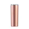 20oz Stainless Steel Skinny Tumblers Double Wall Insulated Hot Water Bottles with Lid 27 Colors Car Cups Coffee Mugs Travel Mugs