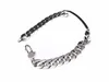 Bracciale a catena in argento sterling 925 di alta qualità Bracciale con teschio di elfo per braccialetti unisex Fornitura di accessori moda in argento