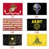 USA Flags US Army Banner Airforce Marine Corp Navy Besty Ross Flag Dont Tread On Me Flags Thin xxx Line Flag