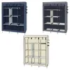Fashion Shoes Clothes Storage Cabinet 69" Convenient Home High Non-woven Fabric Assembled Cloth Wardrobe US Stock