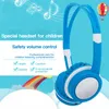 85dB Sevimli Çocuklar Üzerinde Kulak Kablolu Kulaklık Güvenli Çocuk Kulaklık Ayarlanabilir Kafa Bilgisayar Tablet Çocuk Yaşlı 4-12 Kulaklık