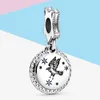 100% 925 Sterling Silver Harry Hedwig Owl Charm Deathly Hallows Dingle Pärlor Fit Original Armband Woman Jewelry Pendant212t Caly Calycaly