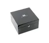 Logo costume de madeira Watch Box Couro Assista Case com caixa de presente Embalagem