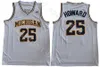 Michigan Wolverines College Basketball Juwan Howard Jersey 25 Jalen Rose 5 Chris Webber 4 Charles Matthews 1 Jorda Poole 2 granatowy żółty żółty