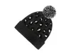 2020 mode vrouwen breien pom pom muts luipaard print gebreide winter warme pompom hoeden schedel muts hoed dame haak hoeden 5 kleuren M2403