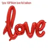 10pcs / Parti Aşk Kırmızı Balon Ball için romantik Yıldönümü Düğün I Love You Balonlar Seti Kalp Balon Sevgililer Günü Hediye Dekorasyon set