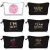 MPB007 DIY 3D print Travel Cosmetic Bags Makeup Case Pouch Women Toiletry Organizer Zipper Cartoon Coin Storage Bag team bride printed