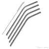 30oz / 20oz Wholesale Stainless Steel Smoking Accessories reusable drinking straw straight and bend tool silicone more different size