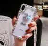 Diamond Swan Phone Cases Shinining Strass Couverture Arrière Pour Samsung S10 Lite S9 Plus Note 8