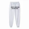 Running Pants Summer 2021 Joggers Women Letter Stop Looking At My Dick Sweatpants Hip Hop Black High Waist Jogging Trousers Women13672912