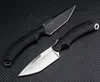 Hoge Kwaliteit Outdoor Survival Rechte Mes D2 Satijn / Zwart Steen Wash Tanto Blade Blacks G10 Volledige Tang Handgreep met Kydex