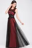 US Warehouse Elegant Black Lace Tulle Prom Dresses 2020 Unique Design Burgundy Evening Party Dresses With Sash Boutique Occasion D2905686