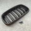 1 par 2Slat ABS Frente Racing Grill Grelhas Preto Fosco Brilhante M Cor Grade de Malha Renal Para BMW X5 X6 F15 F165607422