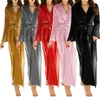 Colorful Illusion Mulheres Banho Velvet Mulher Pijamas Íntimas Robe Longo da festa de casamento Vestidos Petite Plus Size Custom Made