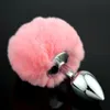 Starter 10 Color Small Size Metal Rabbit Tail Anal Pild en acier inoxydable Bunny Tail Plug