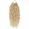 Whoesale Curly Crochet Hair Braiding Synthetic Faux Locs Rive Loc 24 Strähnen pro Packung Haarverlängerungen