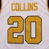 Jerseys de basquete Novo 2020 Wake Forest Demon Deacons Jersey de basquete NCAA College 20 John Collins White All Stitched and Bordery