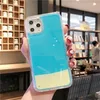 Новый Светящийся неоновый Sand Обложка для Iphone 11 Pro XS Max X XR 6 7 8 Plus Glow In The Dark Liquid Блеск Quicksand Случаи