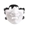 怖い笑顔のゴーストハーフフェイスマスク形状調整可能な戦術的な帽子保護ハロウィーンコスチュームアクセサリーavae9870807