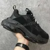 Abito Paris Scarpe casual Triple S Scarpe da ginnastica con suola trasparente Scarpe da papà Sneaker Fondo in cristallo nero argento Scarpe da donna di qualità superiore da uomo