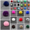 Pompom Keychain Fluffy Fur Pom Pom Soft Fur Ball Car Keyring Key Chains Key Holder Women Bag Pendant Jewelry Party Favor Supplies RRA3352