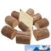 Tree Stump Craft Place Card Holder Rustic Style Seat Folder Photo Clip Wedding Cylindrical Semicircle Natural Wooden Decoration DBC DH2596