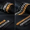 15mm de ouro pesado homens mulheres bicicleta cadeia crânio pulseira punk rock hiphop cor de prata masculino cor de aço inoxidável link cubano pulseira pulseira pulseira jóias