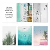 Sea Palm Trees Busslandskap Wall Art Canvas Poster Motivation Citat Print målning Dekorativ bild för vardagsrum9109549