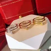 Luksusowa biżuteria Złota srebrna pierścionek paznokci projektant biżuterii Pierścień inkrustowany z austriackim diamentami 925 Srebrny srebrny 18K G8708308