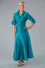 신부 드레스 V 넥 긴 소매 레이스 새틴 이브닝 가운 맞춤 제작 차 - 길이 플러스 사이즈 웨딩 게스트 드레스의 2020 우아한 어머니