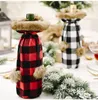 Wine Bottle Cover Bags Santa Claus Wine Bottle Cover Gift Bag Christmas Dinner Party Xmas Table Decor Merry Christmas DLH432