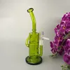 10,2 Zoll Mini Dab Rig Gelbe dicke Glasbongs Wasserpfeifen Matrix Perc Wasserpfeifen 14mm Joint Oil Rigs Kleine Bong mit Schüssel