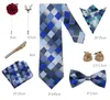 Männer Krawatte Set 8 stücke Schmetterling Luxus Geschenkbox Krawatte Hochzeit Bowknot Tasche Handtuch Brosche Manschettenkörper Business Vatertag