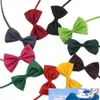 Pet Tie Dog Tie Collar Flower Accessories Decoration Supplies Pure Color Bowknot Necktie Dog Grooming Tool RRA2081