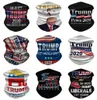 Maschere US STOCK Trump Sciarpa di riciclaggio unisex Bandane moto Sciarpe Foulard collo maschera di protezione esterna Keep America Grande 2020 FY6068