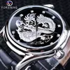 ForSining Dragon Watch Full Hollow Waterproof Real Belt Men039s Automatisk mekanisk Watch7289918