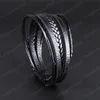 Mannen Vrouwen Simple Geweven Magnetische Gesp Twine Bangle Armband Vintage Legering Multi-Layer Armband Creative Gifts