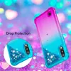 Pour iPhone 12 11 Pro Max XR LG Harmony 4 Stylo 6 Quicksand Bling Sparkle Coque de téléphone portable Couverture Dégradé Glitter Case izeso