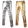 Pantalon slim en Faux cuir verni pour hommes, Leggings extensibles en Latex PU, vêtements de club Sexy, pantalons 2967