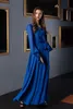 Royal Blue женщин пижамы Nightgown партии халаты Pyjams Одеяния с длинным рукавом Элегантная невеста Пижамы Халаты Женщины Пижама