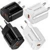 QC3.0 EU US AC Wall Charger Travel Snabb snabbladdning Kraftadapter för iPad iPhone 13 14 15 Samsung LG B1